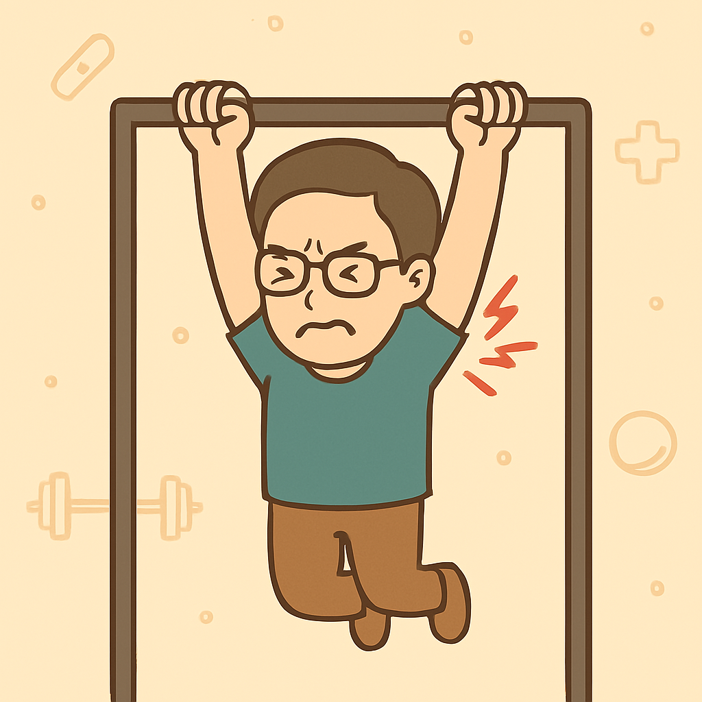 철봉에 매달리는 이미지